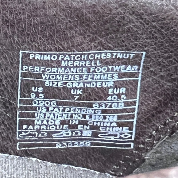 Merrel Primo Patch Chestnut Performance Footwear Women’s size 9.5 - Picture 7 of 9